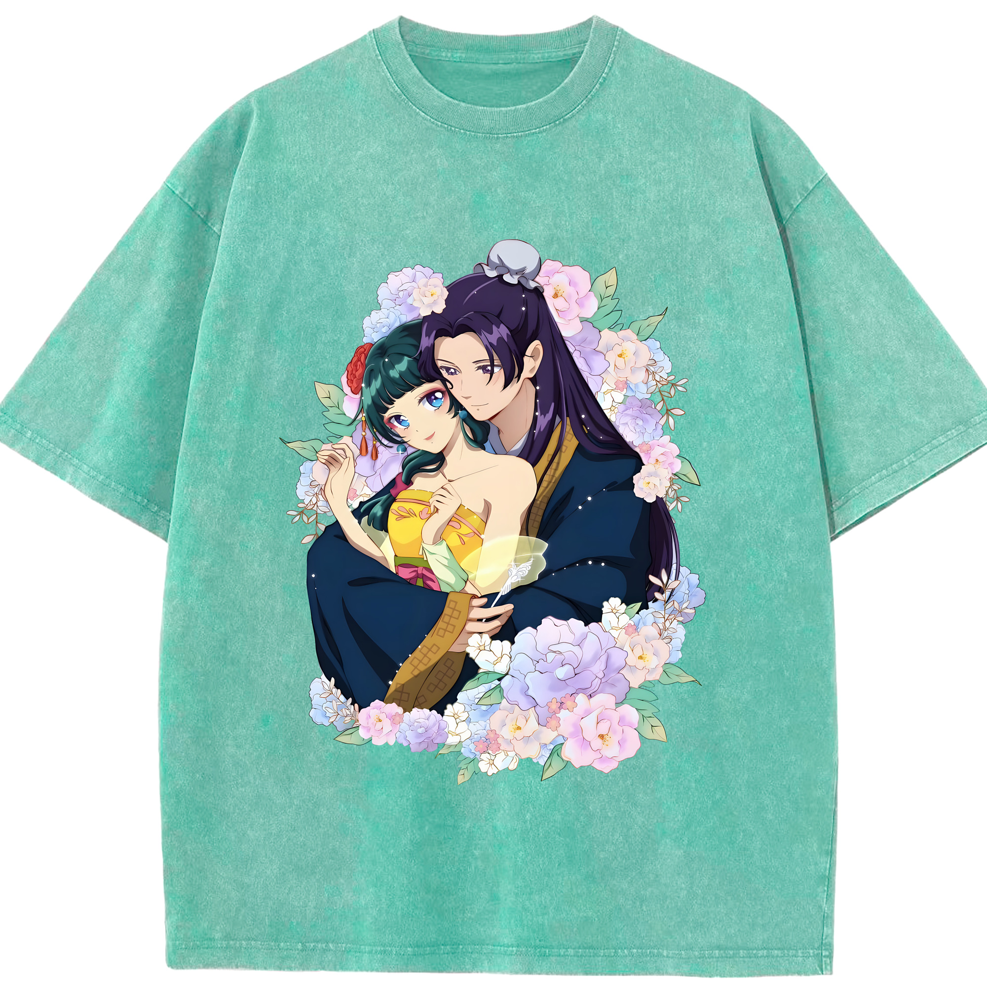 （画像用） 薬屋のひとりごと The Apothecary Diaries 綿100% ヴィンテージ風 半袖Tシャツ（フロントプリント）